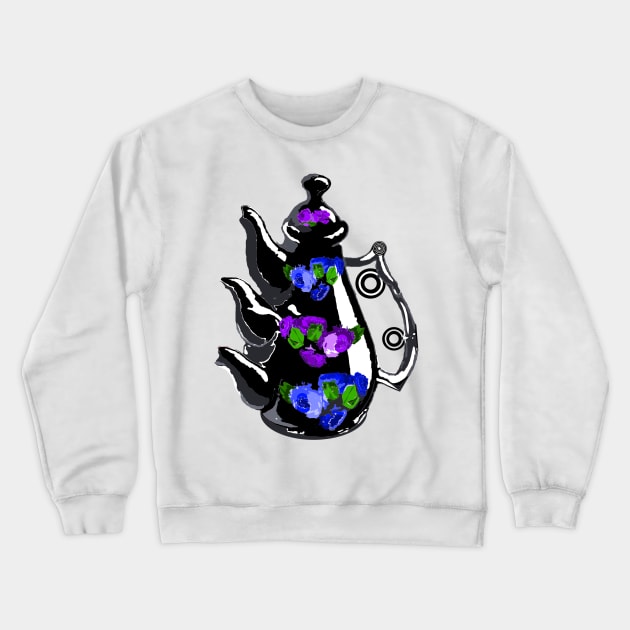 Topsy turvy teapot Crewneck Sweatshirt by Orchid's Art